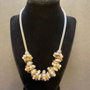 Soft Mesh & Beads Summer Lobster Clasp Necklace